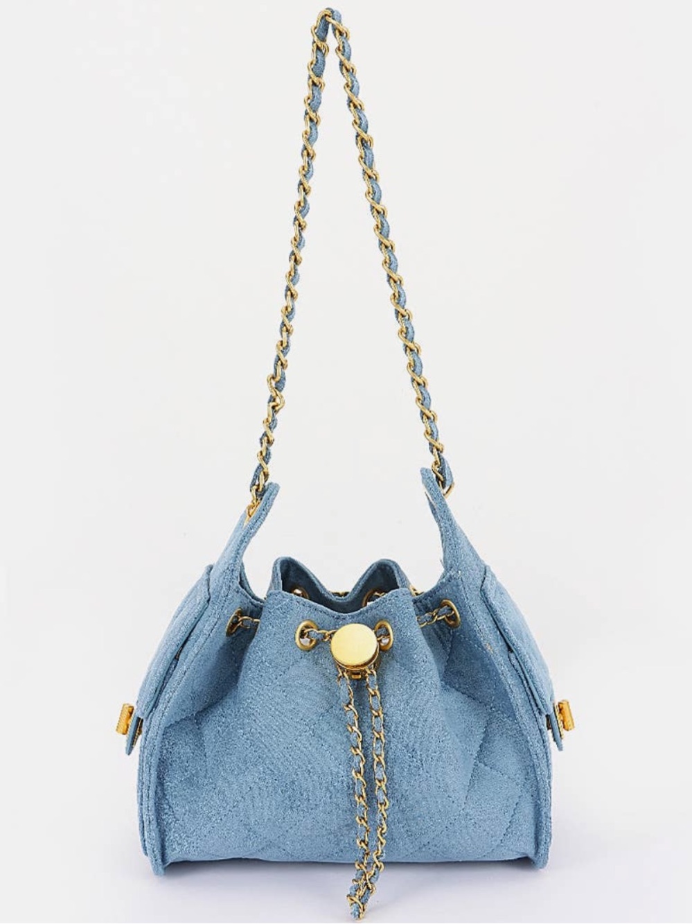 Suede Drawstring Shoulder Bag -MULTI COLOR LISTING